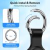 4 Pack IPX8 Waterproof for AirTag Keychain，with Soft Silicone AirTags Holder Case Key Ring, Compatible with Apple AirTag for Luggage,Keys, Dog Collar etc