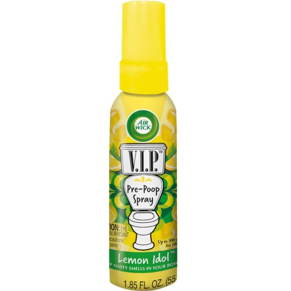 Airwick VIPOO Toilet Pre-Poop Spray, Lemon Scent, 55 ml