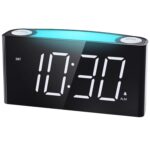 Alarm Clock for Kids, Digital Clock with 7-Color Night Light for Bedrooms, Battery Backup, Adjustable Volume and Brightness, 2 Charging Ports, Big Snooze,12/24H/DST