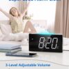 Alarm Clock for Kids, Digital Clock with 7-Color Night Light for Bedrooms, Battery Backup, Adjustable Volume and Brightness, 2 Charging Ports, Big Snooze,12/24H/DST
