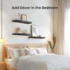AMADA HOMEFURNISHING Floating Shelves Invisible Wall Mounted 3 Sets, Modern Wood Storage Shelves with Matte Finish, Perfect for Bedroom, Bathroom, Living Room and Kitchen...