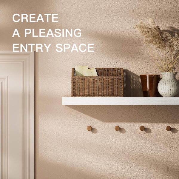 AMADA HOMEFURNISHING Floating Shelves Large, 24 x 7 Inch Wall Shelves for Bathroom, Bedroom, Kitchen, Shelves for Wall Decor Set of 2, White - AMFS06