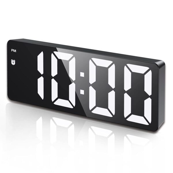 AMIR Digital Alarm Clock, LED Clock with Type-C Port for Bedroom, Electronic Desktop Clock, Adjustable Brightness, DST, Snooze, 12/24H Display for Home, Bedroom, Office (No...