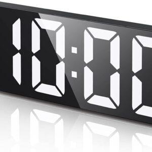 AMIR Digital Alarm Clock, LED Clock with Type-C Port for Bedroom, Electronic Desktop Clock, Adjustable Brightness, DST, Snooze, 12/24H Display for Home, Bedroom, Office (No...