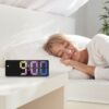 AMIR Upgraded Digital Alarm Clock, LED Clock for Bedroom, Electronic Desktop Clock with Temperature Display, Adjustable Brightness, Voice Control, 12/24H Display for Home,...