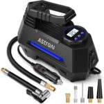 AstroAI Tire Inflator Portable Air Compressor Tire Air Pump for Car Tires - Car Accessories, 12V DC Auto Pump with Digital Pressure Gauge, Emergency LED Light for Bicycle,...