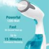 BEAUTURAL 1200-Watt Handheld Steamer for Clothes, 30-Second Heat-up, 8.79-Ounce Water Tank, Aqua