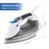 BEAUTURAL 1800-Watt Steam Iron with Digital LCD Screen, Double-Layer and Ceramic Coated Soleplate, 3-Way Auto-Off, 9 Preset Temperature and Steam Settings for Variable Fabric
