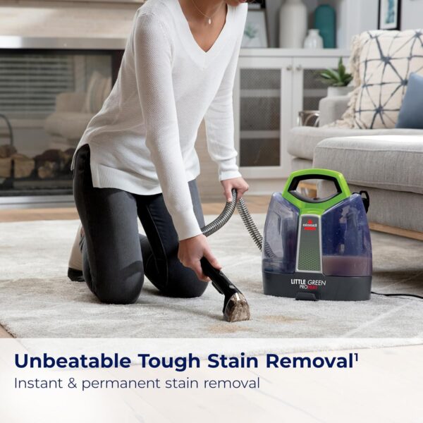 BISSELL Little Green Proheat Portable Deep Cleaner/Spot Cleaner and Car/Auto Detailers with Self-Cleaning HydroRinse Tool for Carpet and Upholstery, 2513E