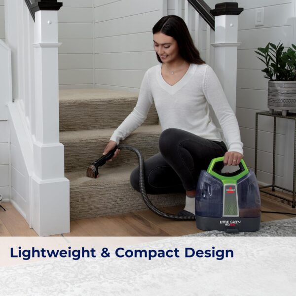 BISSELL Little Green Proheat Portable Deep Cleaner/Spot Cleaner and Car/Auto Detailers with Self-Cleaning HydroRinse Tool for Carpet and Upholstery, 2513E