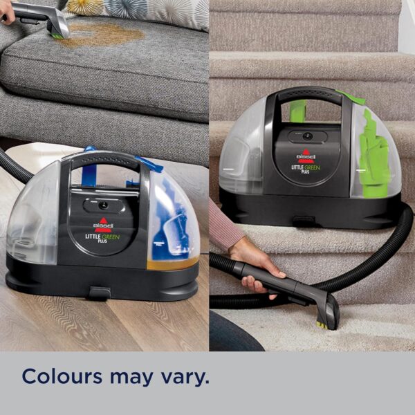 BISSELL - Portable Carpet Cleaner - Little Green Carpet & Upholstery Machine - 48oz Capacity with Stain Brush and self-Cleaning Hydro-Rinse Tool for Home and Automotive use