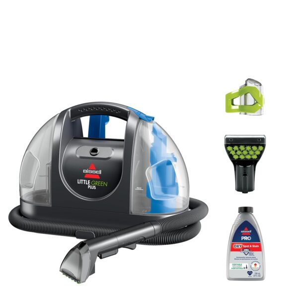 BISSELL - Portable Carpet Cleaner - Little Green Carpet & Upholstery Machine - 48oz Capacity with Stain Brush and self-Cleaning Hydro-Rinse Tool for Home and Automotive use