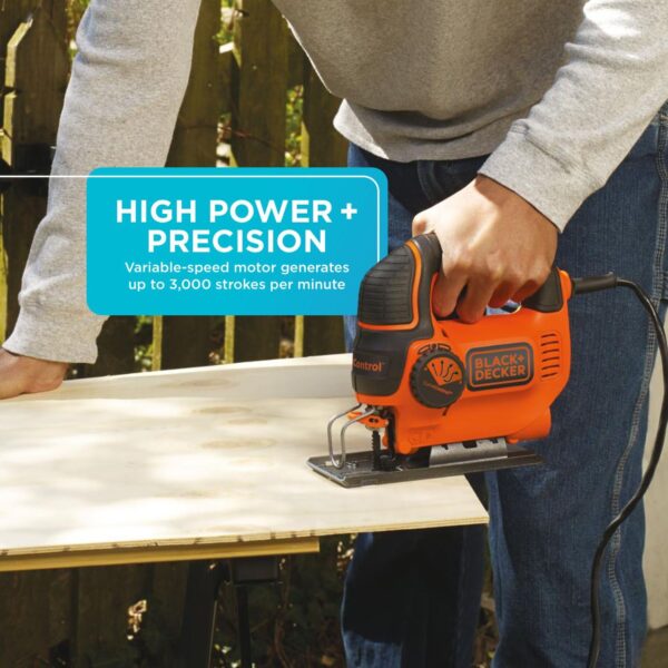 BLACK+DECKER Jig Saw, Smart Select, 5.0-Amp (BDEJS600C)