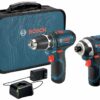 BOSCH CLPK22-120 12V Max Cordless 2-Tool 3/8 in. Drill/Driver and 1/4 in. Impact Driver Combo Kit with 2 Batteries, Charger and Case