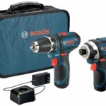 BOSCH CLPK22-120 12V Max Cordless 2-Tool 3/8 in. Drill/Driver and 1/4 in. Impact Driver Combo Kit with 2 Batteries, Charger and Case