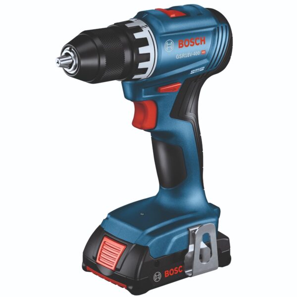 BOSCH GSR18V-400B22 18V Compact Brushless 1/2 in. Drill/Driver Kit with (2) 2.0 Ah Slimpack Batteries