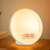 Cadrim Wake up Light, Natural Sunrise Simulation Alarm Clock Sunset Fading with Dual Alarm Clocks Snooze Function 7 Natural Sounds Setting Color Changeable Beside Nightlight and...