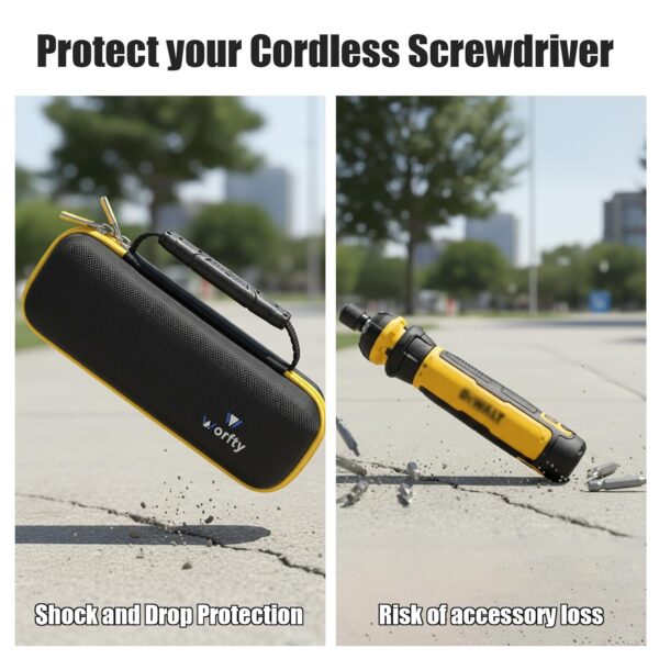 Case for DEWALT Cordless Screwdriver with FLEXDRIVE Control and Screwdriving Bits DWHT66719 - Travel Protective Carrying Storage Bag (Black)