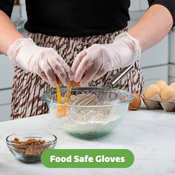 Comfy Package Disposable Vinyl Gloves, Powder Free, Latex Free, Clear Gloves for Cooking and cleaning