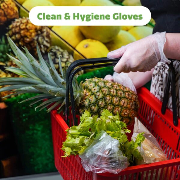 Comfy Package Disposable Vinyl Gloves, Powder Free, Latex Free, Clear Gloves for Cooking and cleaning