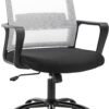 Computer Chair Office Chair Desk Chair Swivel Rolling Ergonomic Executive Lumbar Support Task Mesh Chair Adjustable Stool for Home Office, White