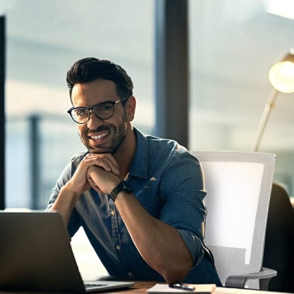 Computer Chair Office Chair Desk Chair Swivel Rolling Ergonomic Executive Lumbar Support Task Mesh Chair Adjustable Stool for Home Office, White