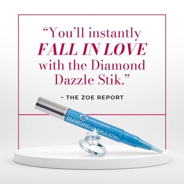 Connoisseurs 1050 Diamond Dazzle Stik – Portable Ring Cleaner Pen for Wedding Bands, Engagement Rings, Gemstones & Fine Jewelry – Safe & Easy At-Home Jewelry Cleaner (Single Pen)