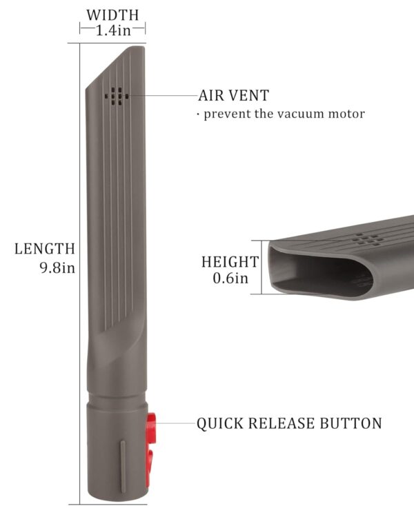 Crevice Tool for Dyson Gen 5 G5 V15 V12 V10 V8 V11 V7 Absolute Animal Motorhead Cyclone Mattress Outsize Vacuum Cleaner Attachments Replacement Brush Nozzle Tool