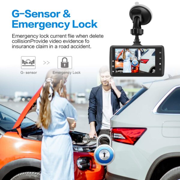 Dash Cam Front with 32G SD Card, BOOGIIO 1080P FHD Car Driving Recorder 3'' IPS Screen 170°Wide Angle Dashboard Camera Aluminum Alloy Case, WDR G-Sensor Parking Monitor Loop...