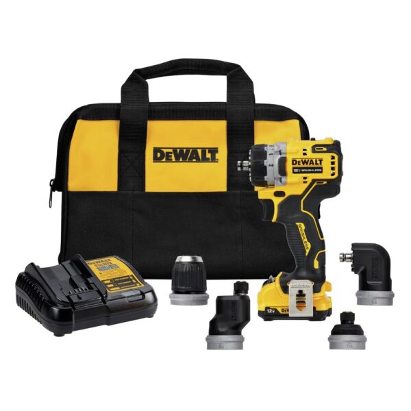 DEWALT 12V MAX* XTREME Brushless 5-in-1 Drill/Driver Kit, Multiple Quick Change Heads, 2 Speed Transmission (DCD703F1)
