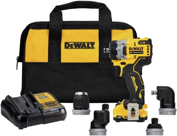 DEWALT 12V MAX* XTREME Brushless 5-in-1 Drill/Driver Kit, Multiple Quick Change Heads, 2 Speed Transmission (DCD703F1)