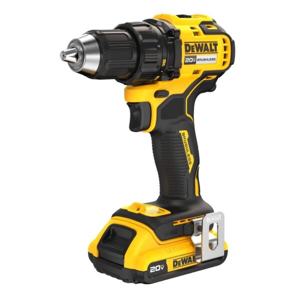 DEWALT 20V MAX Brushless 1/2 in. Cordless Compact Drill Driver Kit, Ratcheting Chuck, LED (DCD793D1)