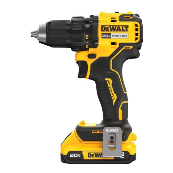DEWALT 20V MAX Brushless 1/2 in. Cordless Compact Drill Driver Kit, Ratcheting Chuck, LED (DCD793D1)