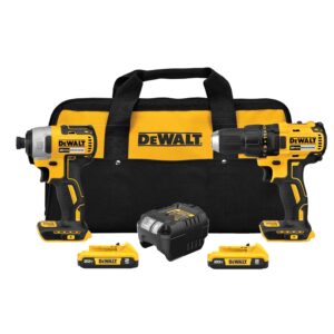 DEWALT 20V MAX Power Tool Combo Kit, Cordless Power Tool Set, 2-Tool with 2 Batteries and Charger Included (DCK277D2)
