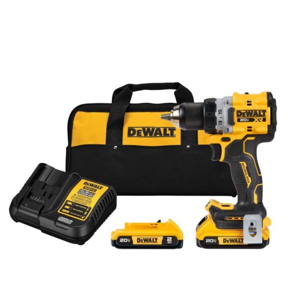 DEWALT 20V MAX* XR Cordless Drill/Driver Kit, Brushless, Compact, with 2 Batteries and Charger (DCD800D2)