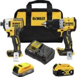 DEWALT 20V MAX XR Cordless Hammer Drill Driver and Impact Drive Combo Kit, Batteries and Charger Included (DCK249E1M1)