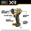 DEWALT 20V MAX XR Cordless Impact Driver, Brushless, 3-Speed, Tool Only (DCF845B)