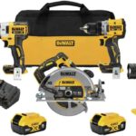 DEWALT 20V MAX* XR Cordless Power Combo Kit, 4-Tool, with 2- 5Ah Batteries and Charger (DCK447P2)