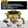 DEWALT 20V MAX* XR Cordless Power Combo Kit, 4-Tool, with 2- 5Ah Batteries and Charger (DCK447P2)
