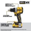 DEWALT 20V MAX* XR Cordless Power Combo Kit, 4-Tool, with 2- 5Ah Batteries and Charger (DCK447P2)