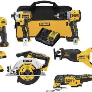 Dewalt 20V Max XR Cordless with 2 Ah Batteries & Charger Kit - 6 Tools