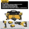 DEWALT 20V MAX XR Power Tools Combo Kit, Hammer Drill, Impact Driver, Reciprocating Saw, and Work Light, 4-Tool (DCK449P2)