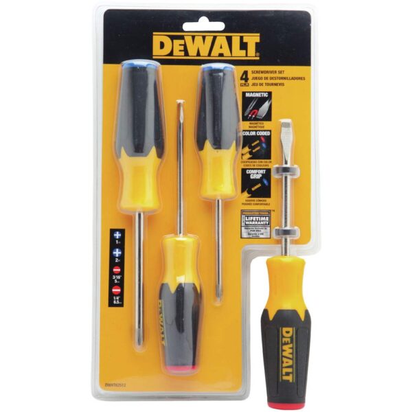 Dewalt DWHT62512 4 Piece Screwdriver Set , Black