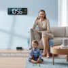 Digital Wall Clock Large Display, 16.2 Inch , LED Digital Clock with Remote Control for Living Room Decor, Automatic Brightness Dimmer with Date Week Temperature (Orange)