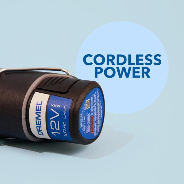 Dremel 8240 12V Cordless Rotary Tool Kit with Variable Speed and Comfort Grip - Includes 2AH Battery Pack, Charger, 5 Accessories & Wrench, Tool Fabric Carry Bag, and...