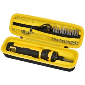 Electric Screwdriver Set Case for DEWALT Cordless Screwdriver (DWHT66719) and Screwdriving Bits, Tools Organizer for Driver Drill Bits, with Internal Pockets and Carry Handle...