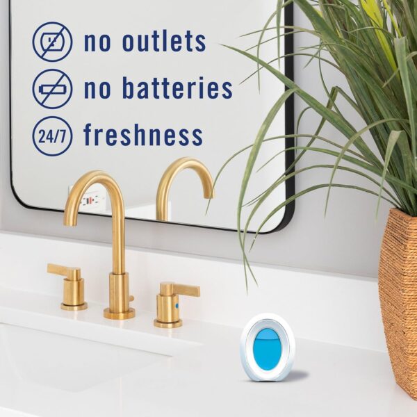 Febreze Bathroom, Odor-Fighting, Plug In Alternative, Air Fresheners for Home and Bathroom, Kitchen & Closet, Linen & Sky Scent, 4 Count