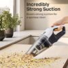 Handheld Vacuum Cleaner, Powerful Suction Portable Lightweight Hand Held Vacuum Cordless with 25-30Mins Long Runtime Rechargeable Battery Quick Charge for Home, Car, Carpet...