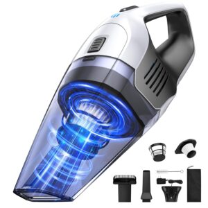 Handheld Vacuum Cleaner, Powerful Suction Portable Lightweight Hand Held Vacuum Cordless with 25-30Mins Long Runtime Rechargeable Battery Quick Charge for Home, Car, Carpet...