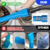 Holikme 1 Pieces Dryer Vent Cleaning Kit,Vacuum Attachment and Flexible Dryer Lint Brush, Vacuum Hose Attachment Brush Lint Remover Power Washer, Blue